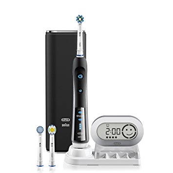 Oral-B Pro 7000 SmartSeries Black Electronic Power Rechargeable Toothbrush with Bluetooth Connectivity Powered